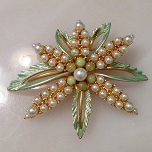 NWOT Banana Republic Mint and Pearl Pin Brooch